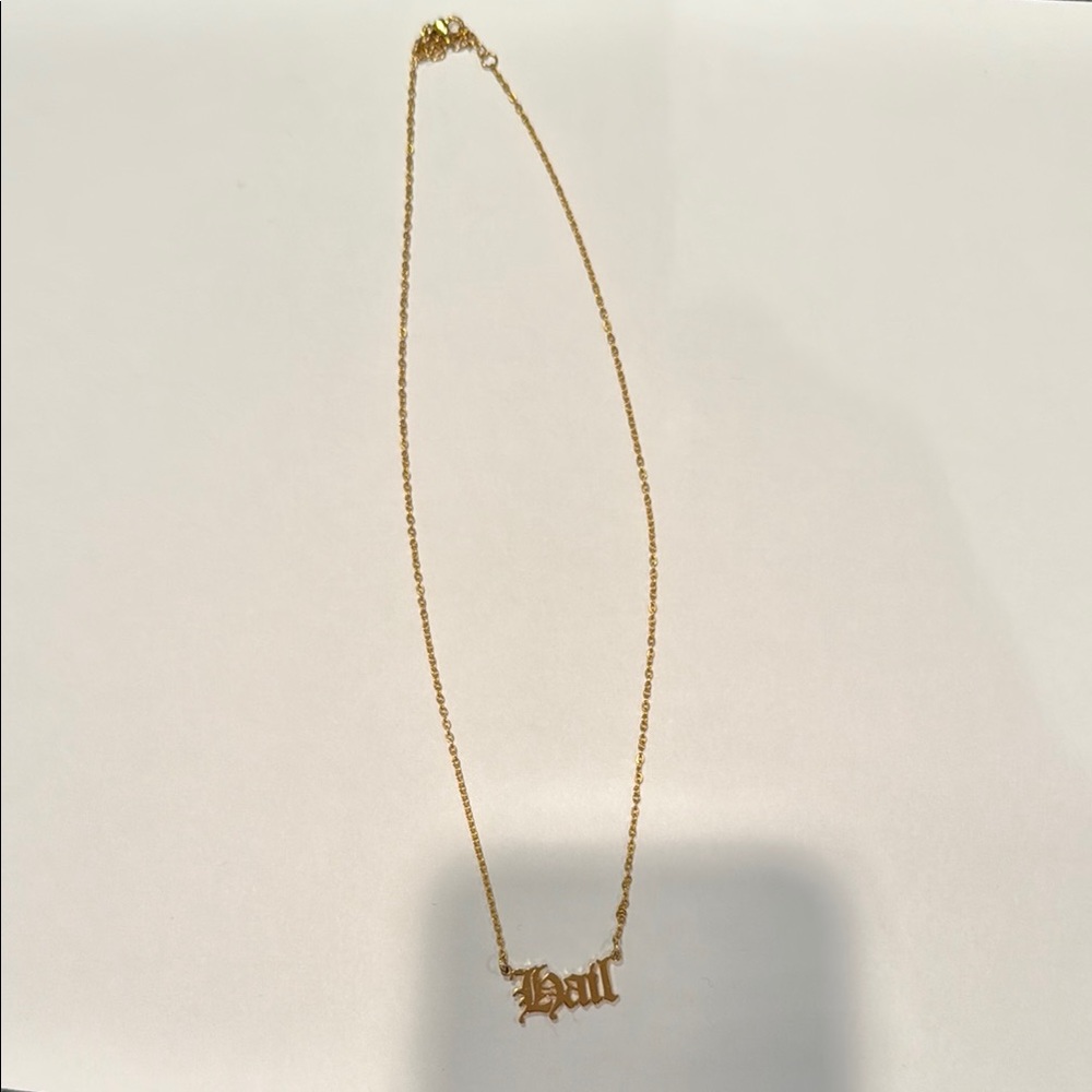 Hail' Pendant Necklace university of Michigan